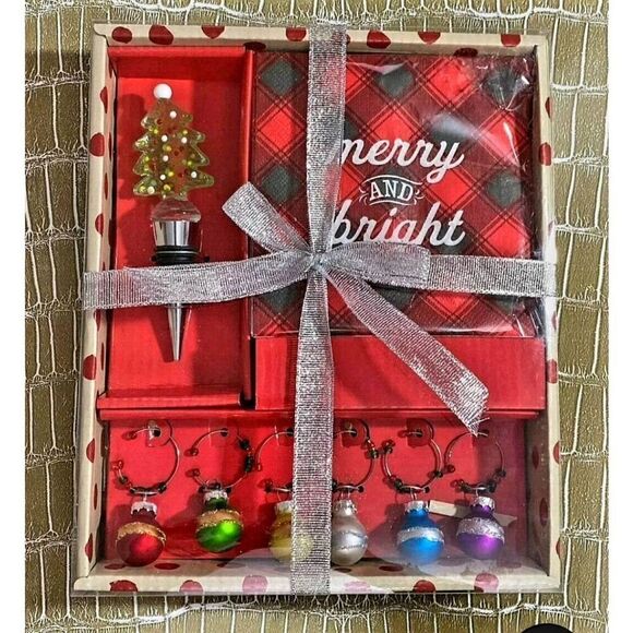 NEW IN PKG BOSTON WAREHOUSE HOLIDAY PARTY SET - Picture 2 of 6